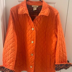 Davina Women's Orange Quilted Puffer Jacket Size XL